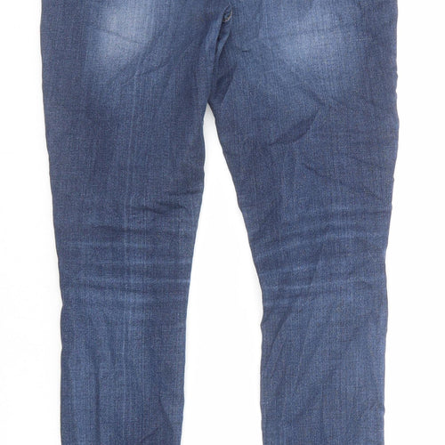 NEXT Womens Blue Cotton Skinny Jeans Size 8 Regular Zip