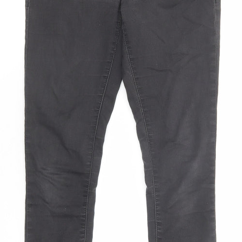 Topshop Womens Grey Cotton Skinny Jeans Size 28 L32 in Regular Zip