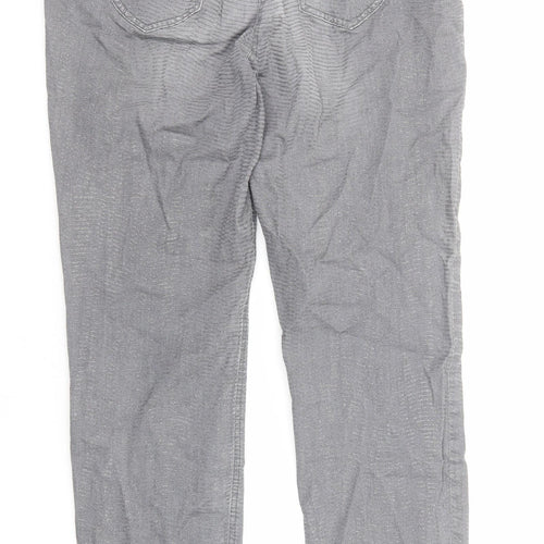 Robell Womens Grey Cotton Skinny Jeans Size 16 Regular Zip