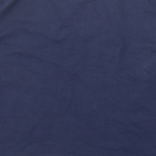 Umbro Mens Blue Cotton T-Shirt Size L Round Neck
