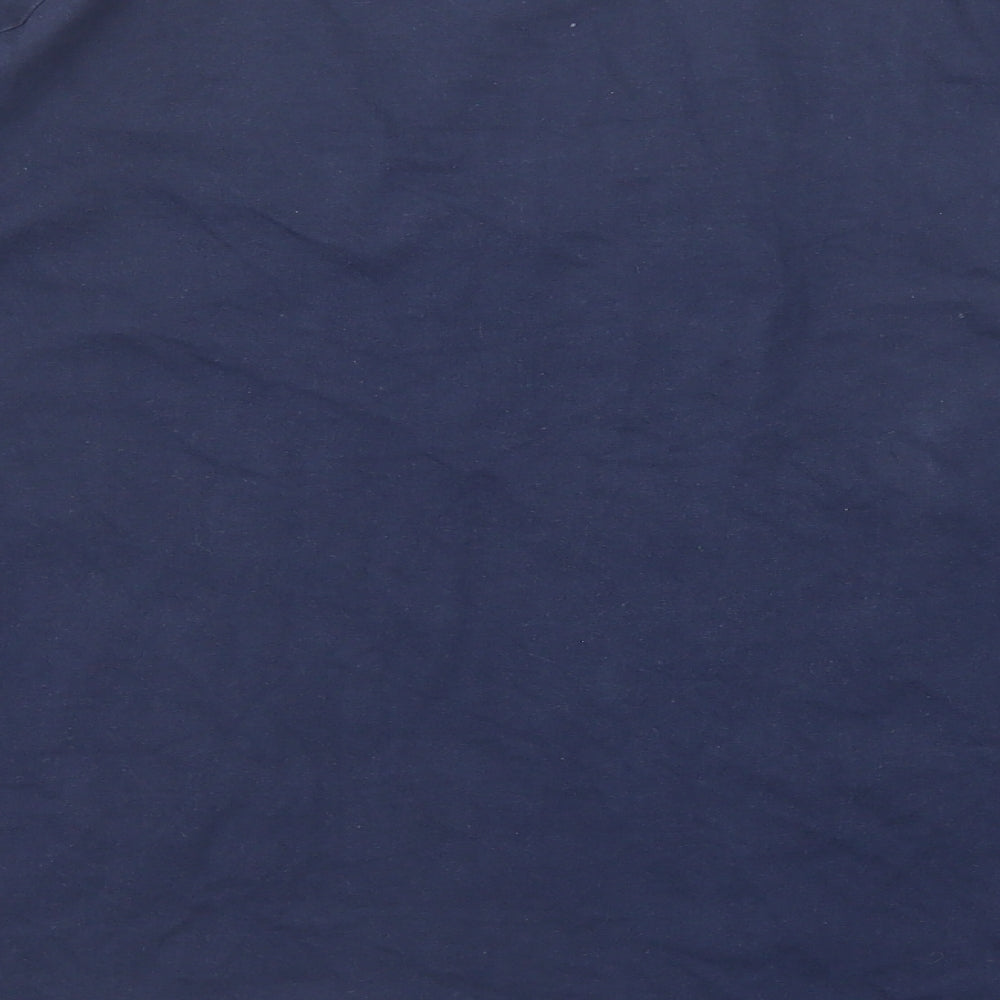 Umbro Mens Blue Cotton T-Shirt Size L Round Neck