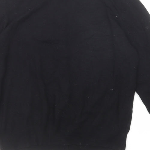 Marks and Spencer Womens Black Round Neck Viscose Cardigan Jumper Size 14