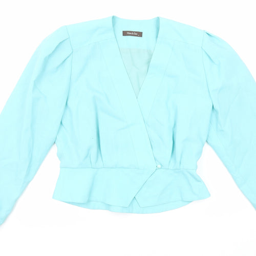 Match Set Womens Blue Jacket Blazer Size 12 Button