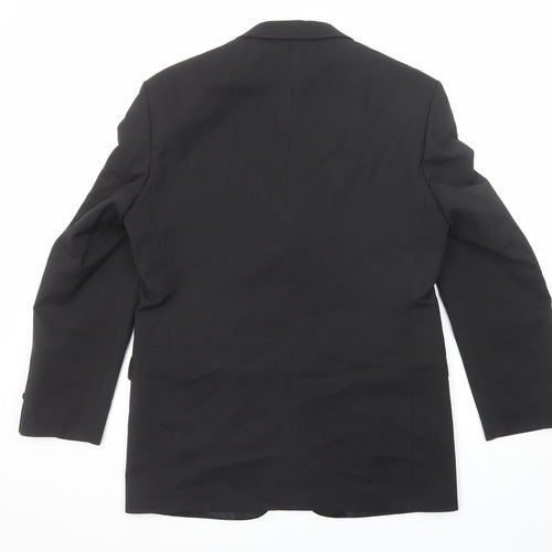 Marks and Spencer Mens Black Polyester Jacket Suit Jacket Size 40 Regular