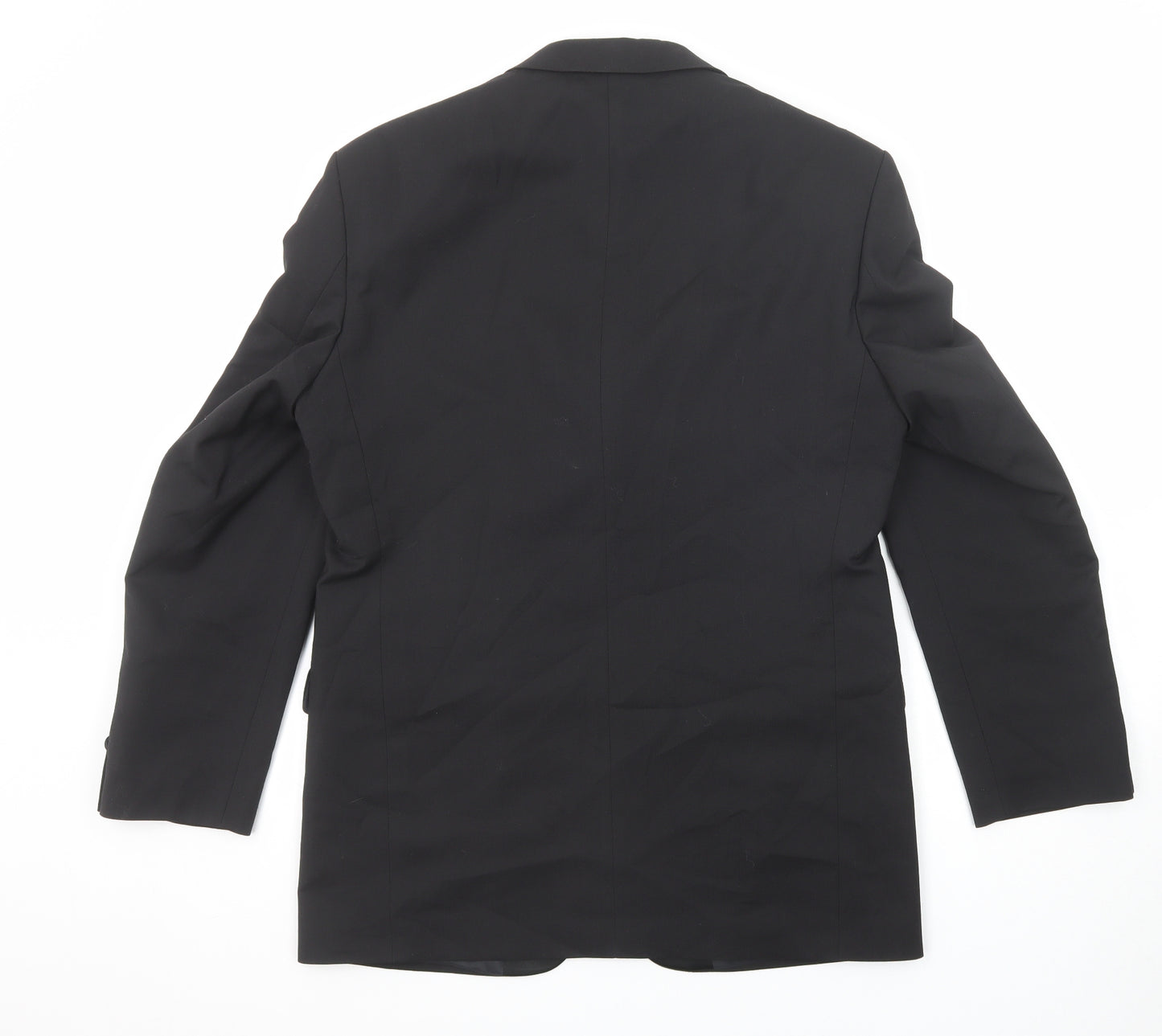 Marks and Spencer Mens Black Polyester Jacket Suit Jacket Size 40 Regular