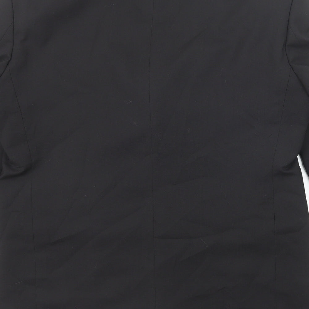 Marks and Spencer Mens Black Polyester Jacket Suit Jacket Size 40 Regular