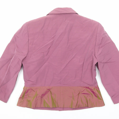 Laura Ashley Womens Pink Jacket Blazer Size 12 Button