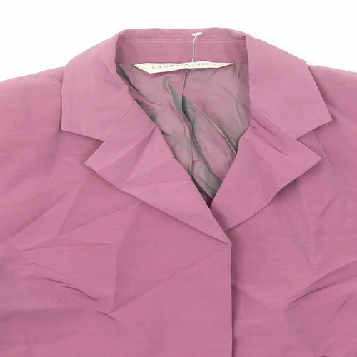 Laura Ashley Womens Pink Jacket Blazer Size 12 Button
