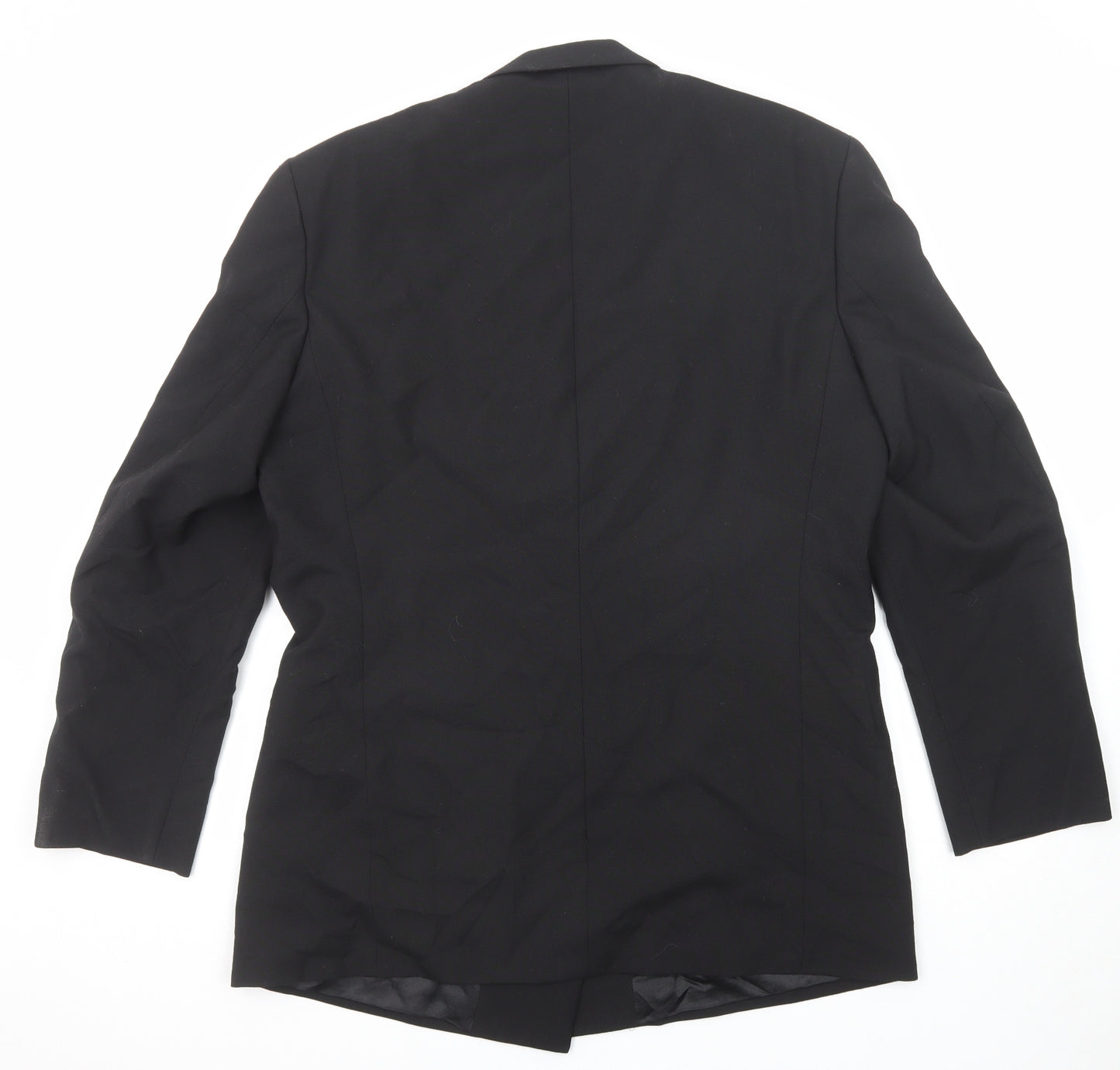Leonards Mens Black Polyester Jacket Suit Jacket Size 42 Regular