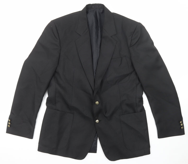 Essentials Mens Black Nylon Jacket Blazer Size 42 Regular