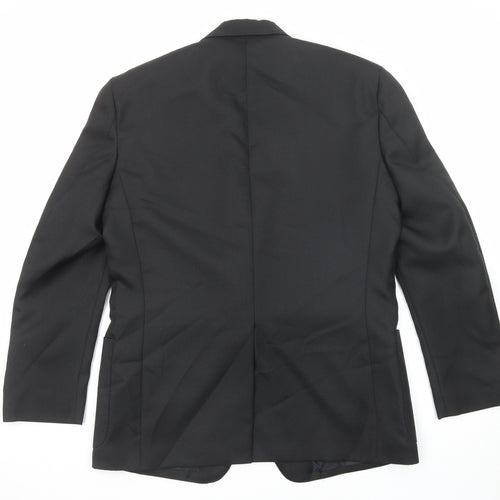 Essentials Mens Black Nylon Jacket Blazer Size 42 Regular