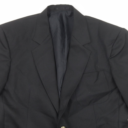 Essentials Mens Black Nylon Jacket Blazer Size 42 Regular