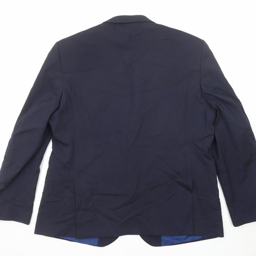 Burton Mens Blue Polyester Jacket Suit Jacket Size 48 Regular