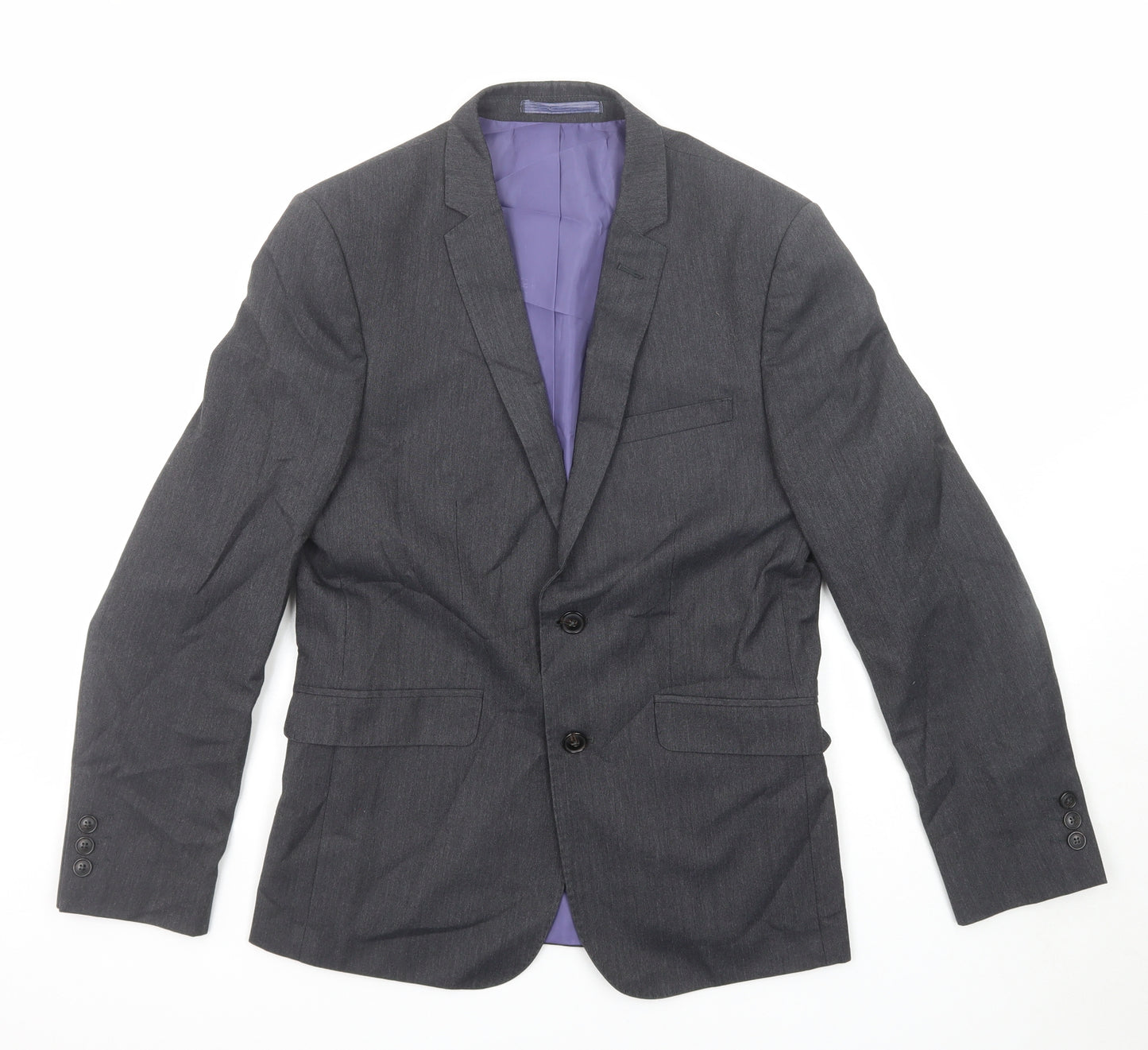 Marks and Spencer Mens Grey Polyester Jacket Suit Jacket Size 36 Regular