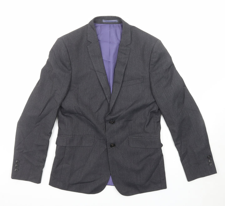 Marks and Spencer Mens Grey Polyester Jacket Suit Jacket Size 36 Regular