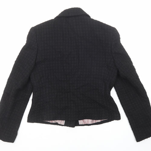 NEXT Womens Black Jacket Blazer Size 12 Button - Textured