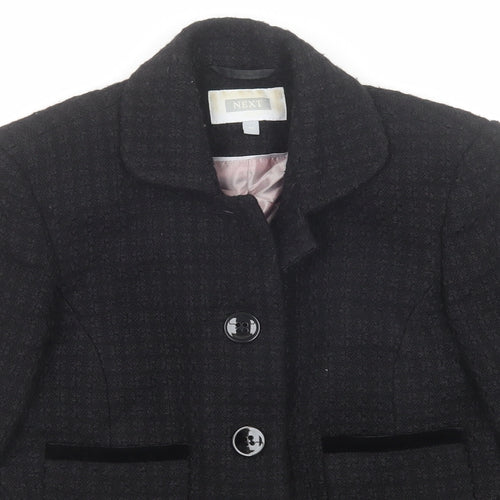 NEXT Womens Black Jacket Blazer Size 12 Button - Textured