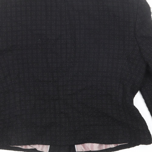 NEXT Womens Black Jacket Blazer Size 12 Button - Textured
