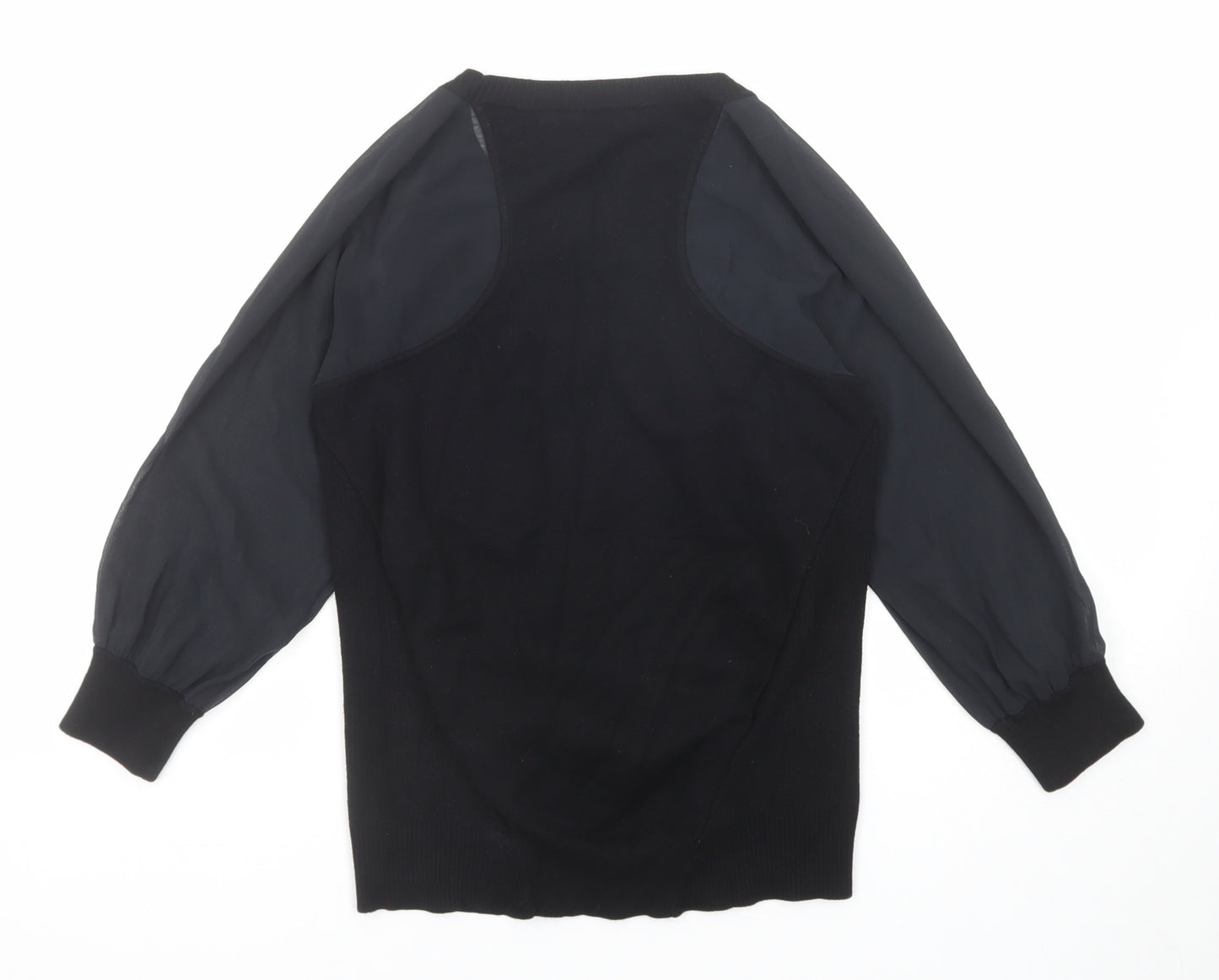 Karen Millen Womens Black Round Neck Acrylic Pullover Jumper Size S