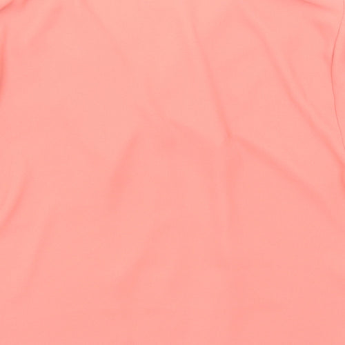FOREVER 21 Womens Pink Polyester Basic Button-Up Size S Collared