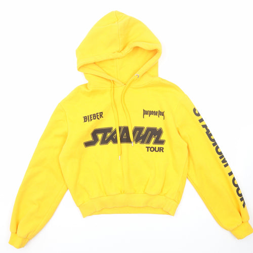 Divided by H&M Womens Yellow Cotton Pullover Hoodie Size S Pullover - Justin Bieber