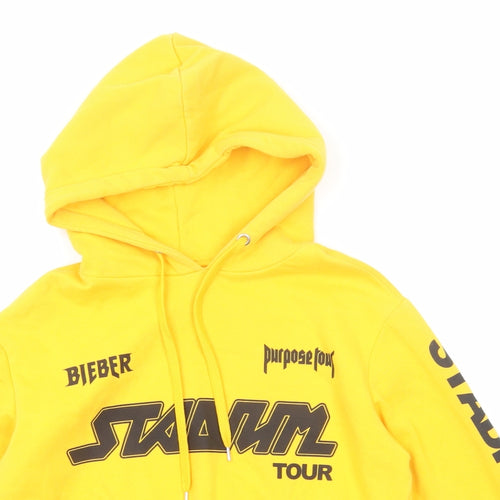 Divided by H&M Womens Yellow Cotton Pullover Hoodie Size S Pullover - Justin Bieber