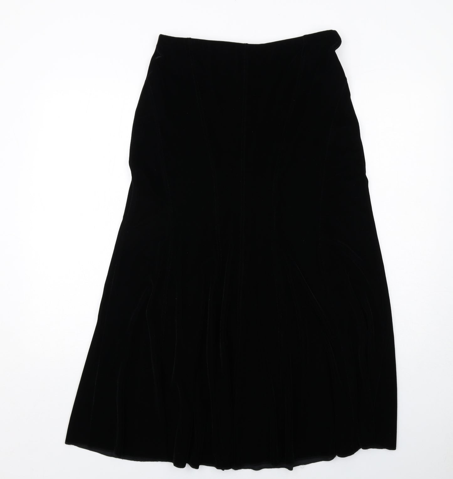 Autograph Womens Black Polyester Swing Skirt Size 12
