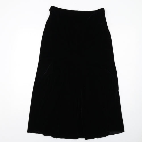 Autograph Womens Black Polyester Swing Skirt Size 12