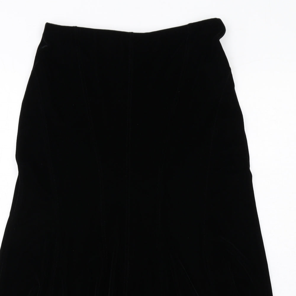 Autograph Womens Black Polyester Swing Skirt Size 12