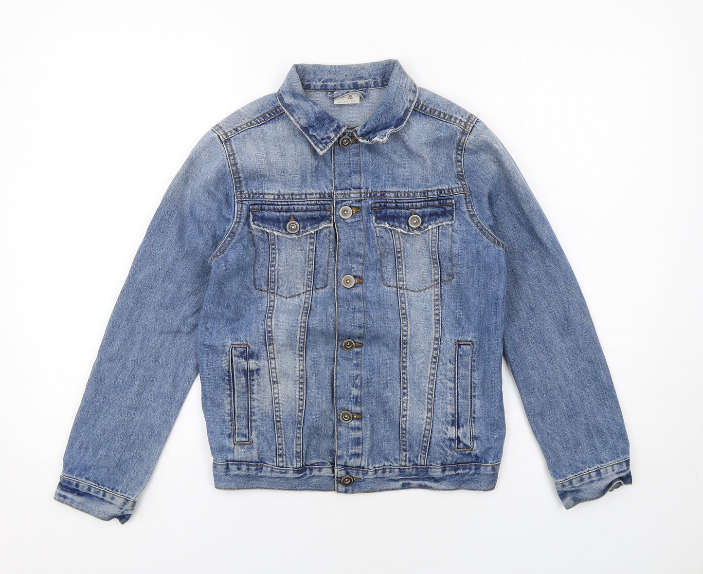 Zara Boys Blue Jacket Size 10 Years Button