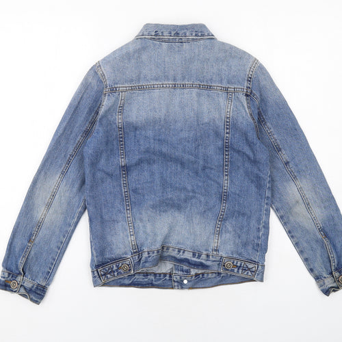 Zara Boys Blue Jacket Size 10 Years Button