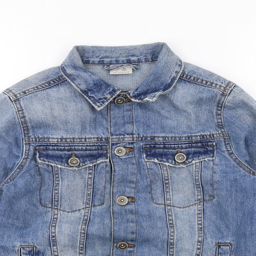 Zara Boys Blue Jacket Size 10 Years Button