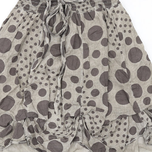 Joe Browns Womens Brown Polka Dot Cotton Peasant Skirt Size M
