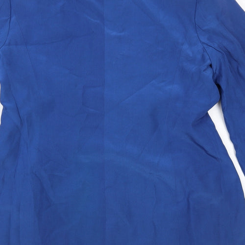 Country Casuals Womens Blue Jacket Blazer Size 14 Button