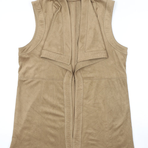 Dalia Womens Brown Jacket Waistcoat Size 14 - Suede Effect