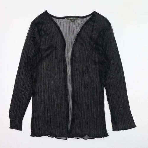 Bonmarché Womens Black Polyester Kimono T-Shirt Size 16 V-Neck
