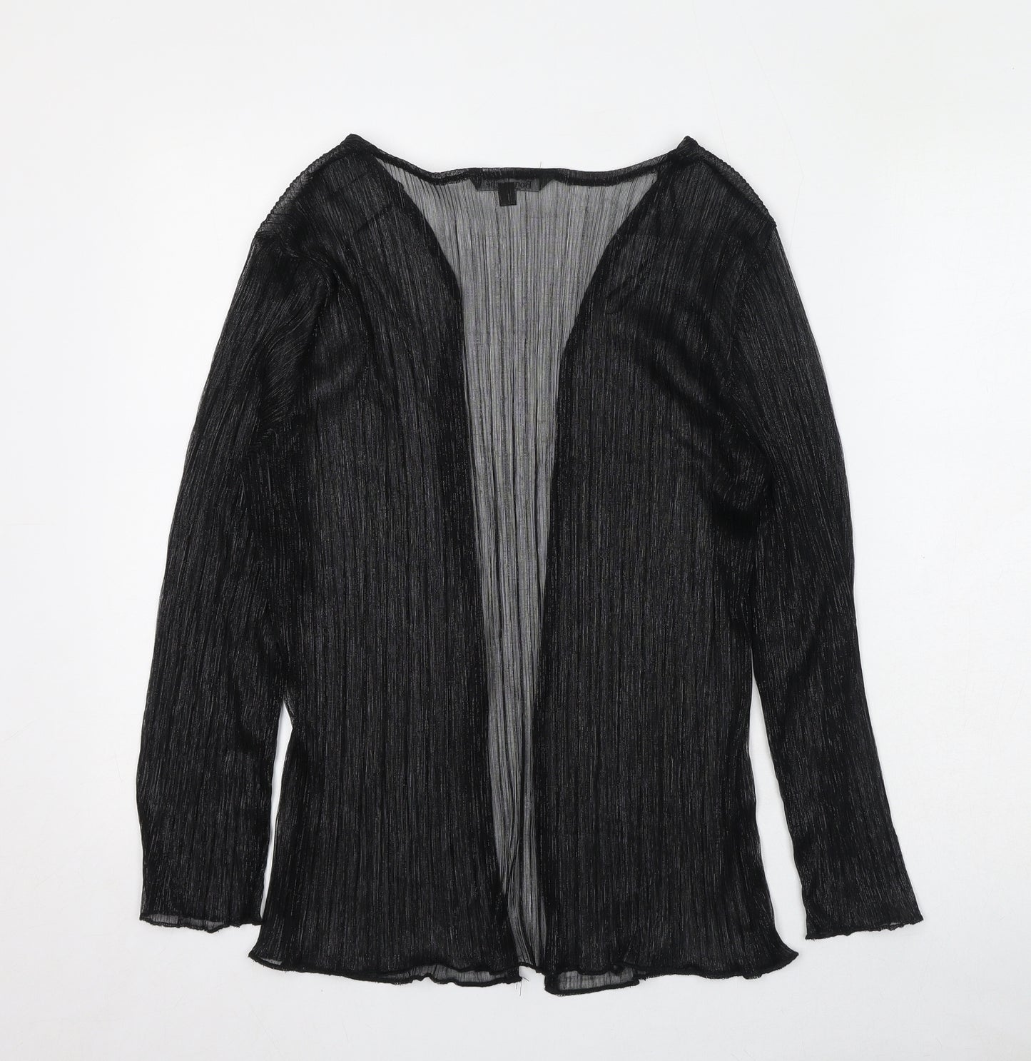 Bonmarché Womens Black Polyester Kimono T-Shirt Size 16 V-Neck