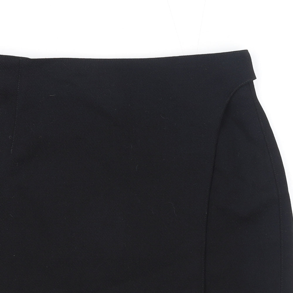 Penny Black Womens Black Wool Straight & Pencil Skirt Size 14 Button