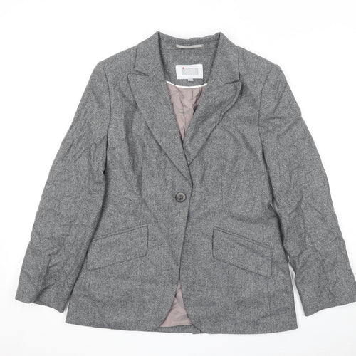 NEXT Womens Grey Wool Jacket Blazer Size 10