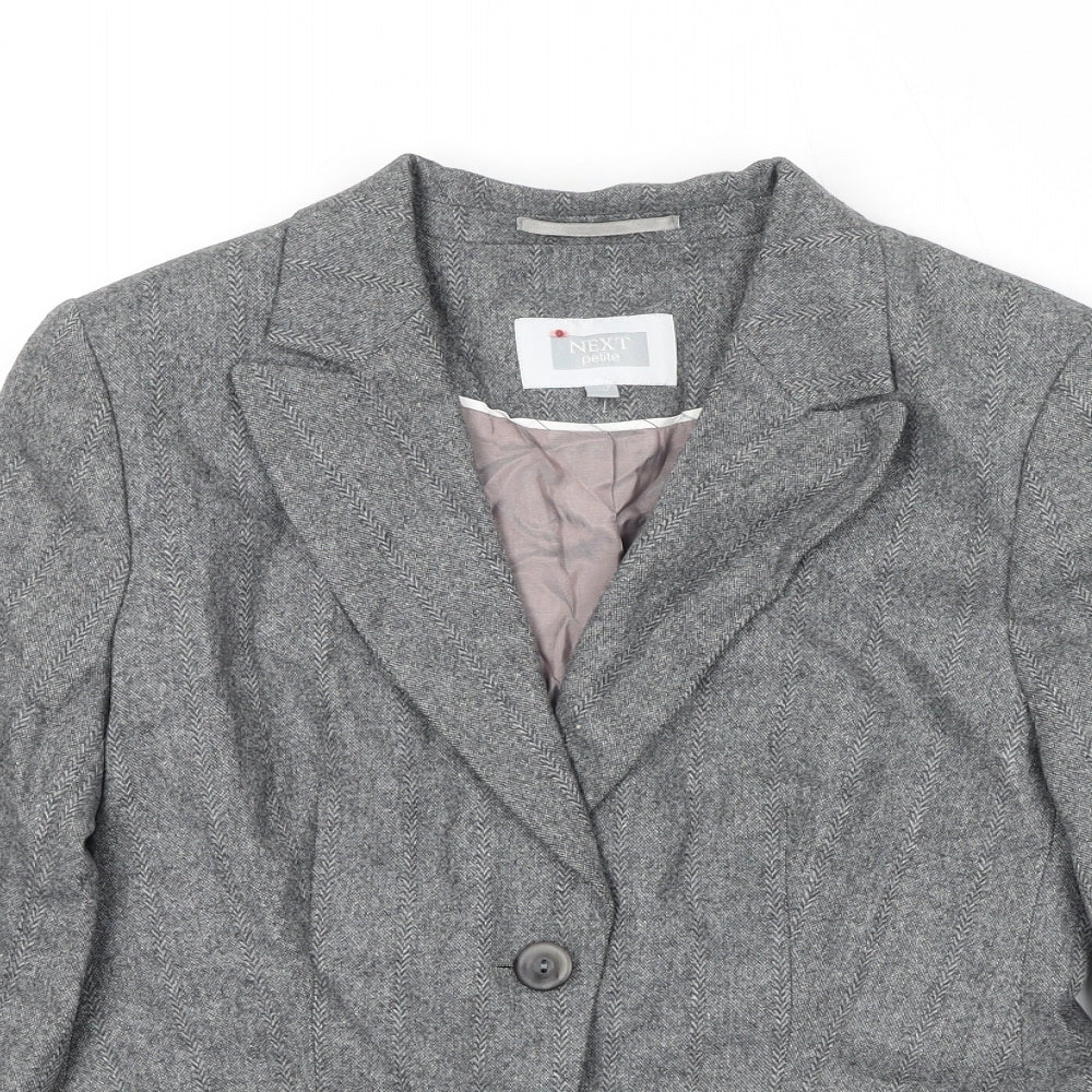 NEXT Womens Grey Wool Jacket Blazer Size 10