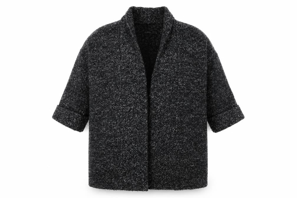 Front view of New Look women’s grey overcoat coat, size UK 10