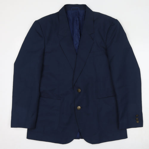 Classis Man Mens Blue Polyester Jacket Suit Jacket Size 40 Regular