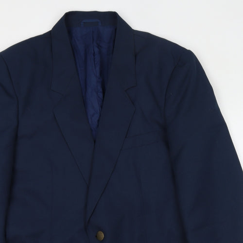 Classis Man Mens Blue Polyester Jacket Suit Jacket Size 40 Regular