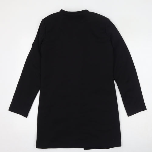 H&M Womens Black Overcoat Coat Size 6