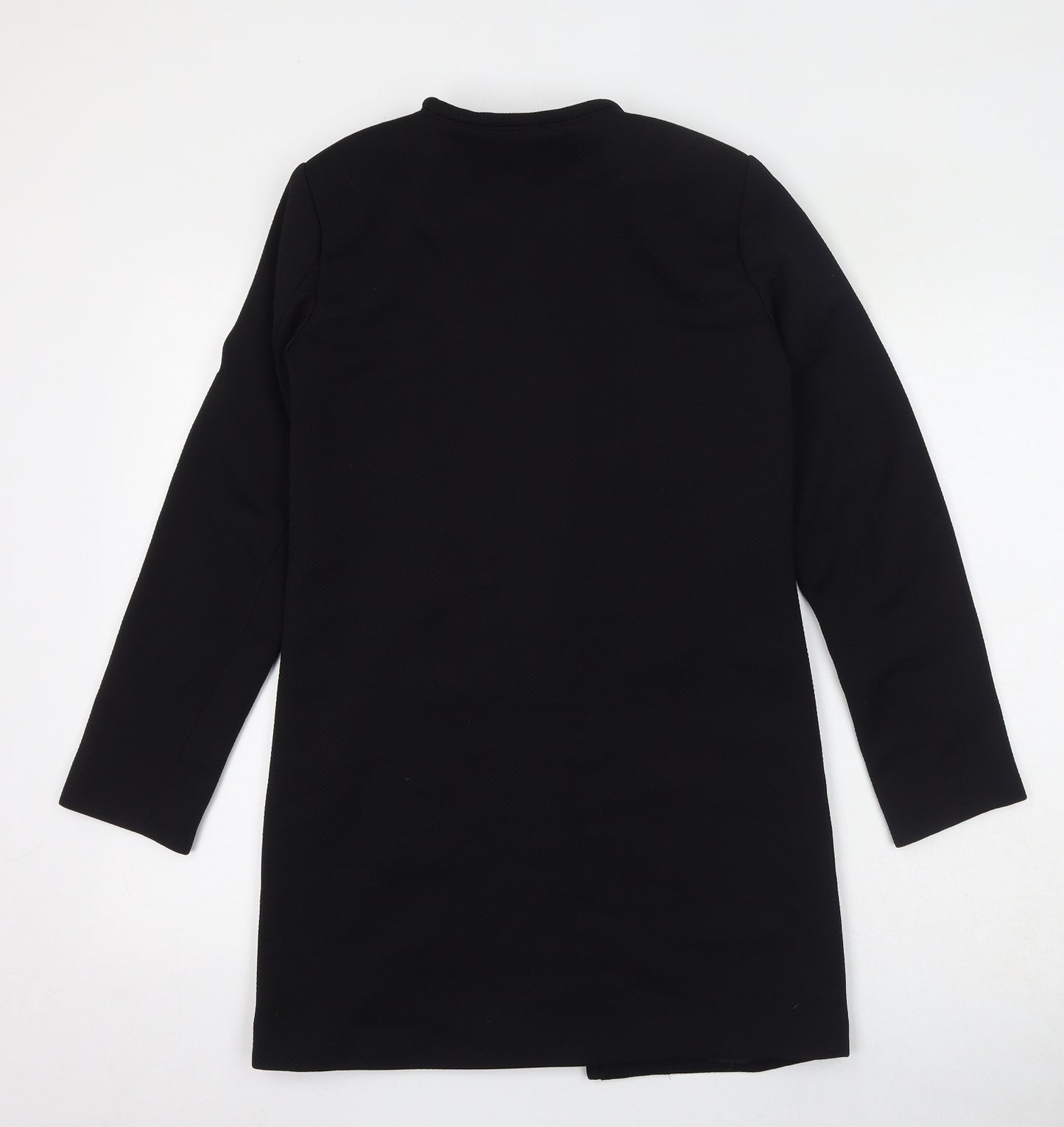 H&M Womens Black Overcoat Coat Size 6