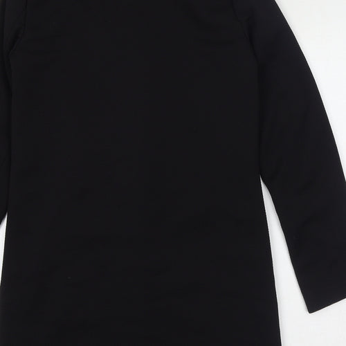 H&M Womens Black Overcoat Coat Size 6