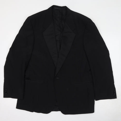 Burton Mens Black Polyester Jacket Suit Jacket Size 42 Regular