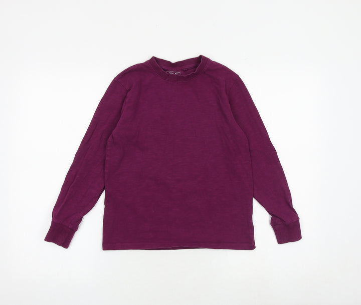 NEXT Boys Purple 100% Cotton Pullover T-Shirt Size 10 Years Crew Neck Pullover