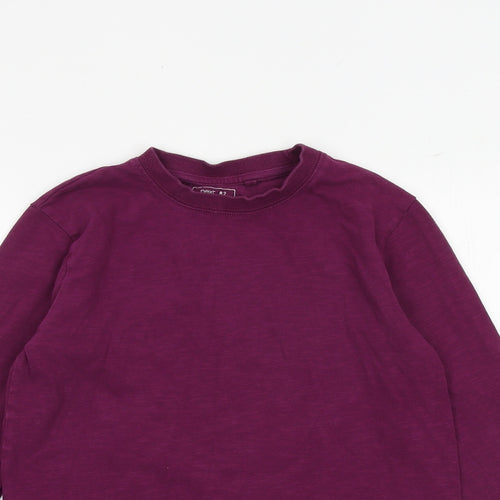 NEXT Boys Purple 100% Cotton Pullover T-Shirt Size 10 Years Crew Neck Pullover