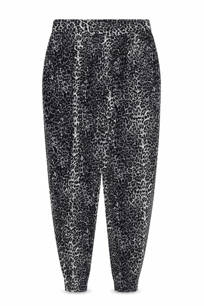 Oasis Womens Grey Animal Print Viscose Harem Trousers Size XS Regular - Leopard Print